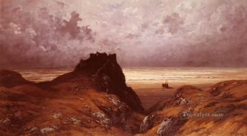  Gustav Oil Painting - Castle On The Isle Of Skye landscape Gustave Dore